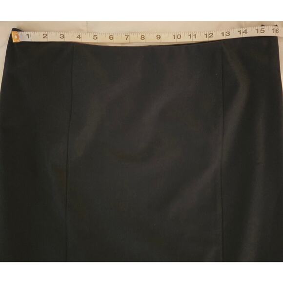 Prada Gabardine Tecno Stretch A-Line Skirt Navy Size 48 Italy Luxury Staple - Picture 12 of 15